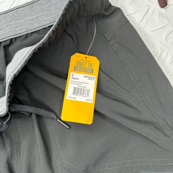 NWT Carhartt Women Force Cross Flex Black Pants, Large Utility Scrubs Workwear - Picture 7 of 7